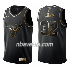 Camiseta Hombre Chicago Bulls Kris Dunn 32 Nike Negro Golden Edition Swingman